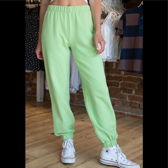Brandy Melville Green Rosa Sweatpants 